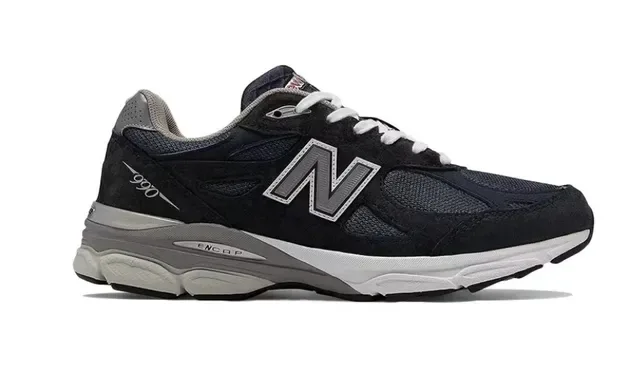New Balance Navy Gray Mesh And Suede Upper Layered Foam Midsole Lifestyle Sneakers 5