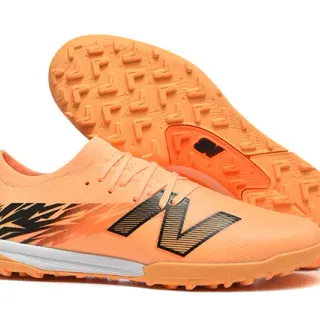 New Balance Orange Noir Knit Upper Outsole Turf Chaussures de football