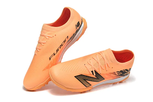 New Balance Orange Noir Knit Upper Outsole Turf Chaussures de football 2