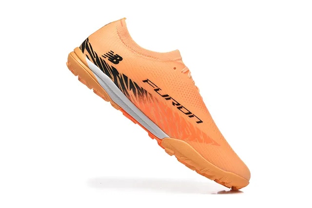 New Balance Orange Noir Knit Upper Outsole Turf Chaussures de football 3