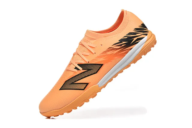 New Balance Orange Noir Knit Upper Outsole Turf Chaussures de football 4
