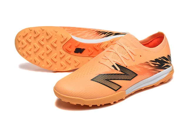 New Balance Orange Noir Knit Upper Outsole Turf Chaussures de football 6