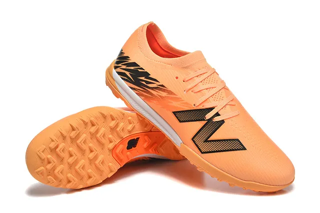 New Balance Orange Noir Knit Upper Outsole Turf Chaussures de football 7