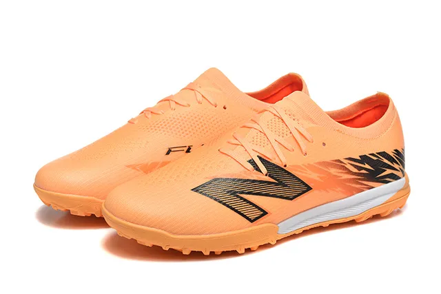 New Balance Orange Noir Knit Upper Outsole Turf Chaussures de football 8