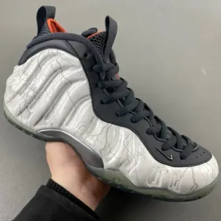 Nike Air Foamposite One Crackle White Black बास्केटबॉल जूते