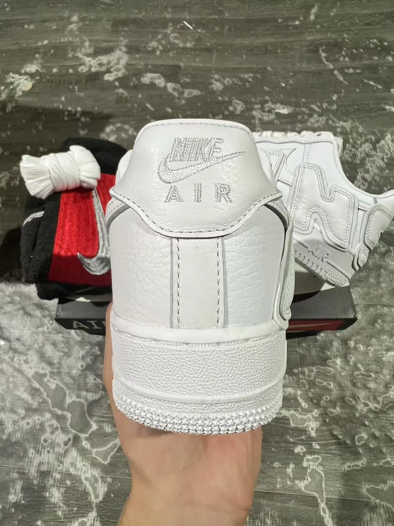 Nike Air Force 1 All-White Leather Lifestyle Sneakers 8