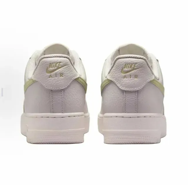 Nike Air Force 1 米色绿色低帮皮革鞋面生活方式运动鞋 4
