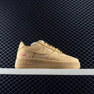 Nike Air Force 1 بيج أحمر منخفض أحادي اللون كاكي سنيكرز أسلوب حياة