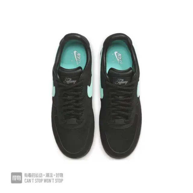 Nike Air Force 1 Noir Vert Low-Top Cuir/Suede Supérieur Sneakers Lifestyle 4