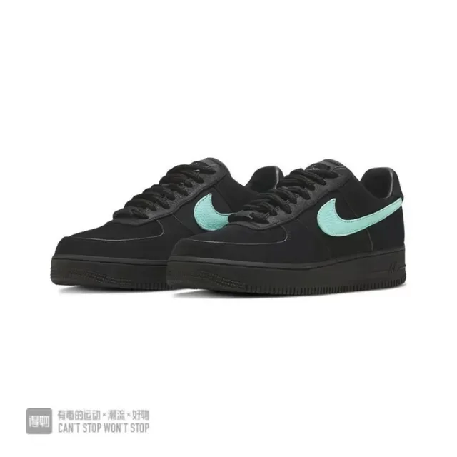 Nike Air Force 1 Noir Vert Low-Top Cuir/Suede Supérieur Sneakers Lifestyle 5