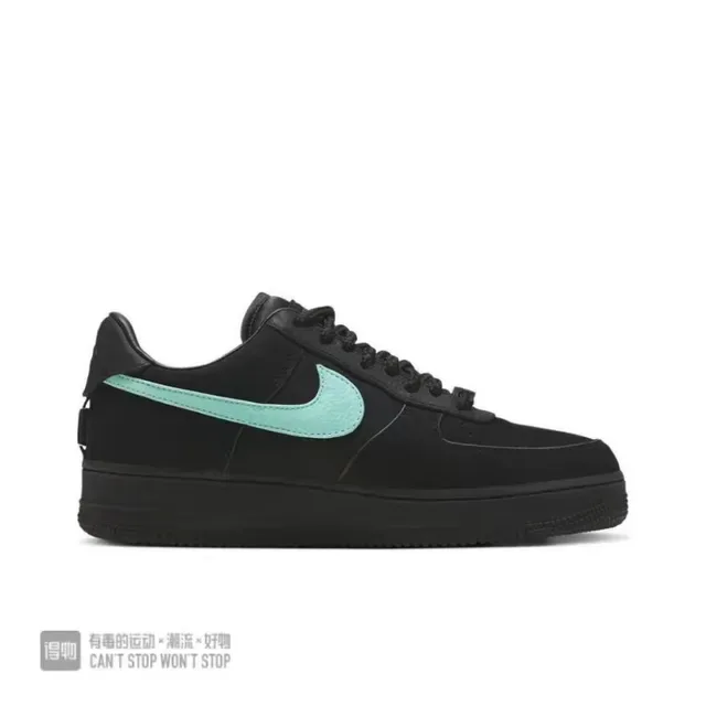 Nike Air Force 1 Noir Vert Low-Top Cuir/Suede Supérieur Sneakers Lifestyle 6