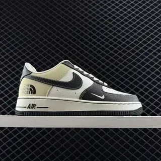 Nike Air Force 1 Low Beige Black White حذاء أسلوب حياة