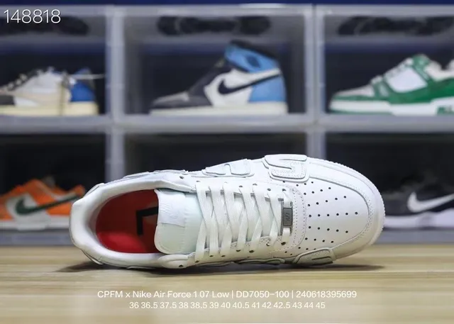 Nike Air Force 1 Low White Raised Lettering Lifestyle Sneakers 4