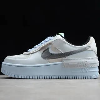 Nike Air Force 1 Platform أحذية رياضية أسلوب حياة رمادي فاتح أبيض