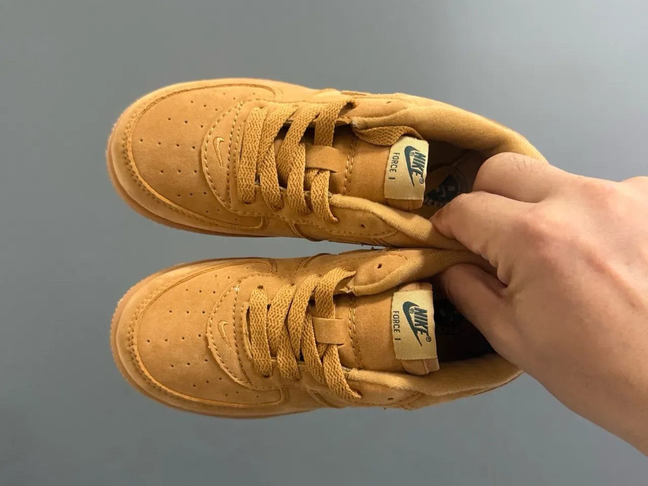 Nike Air Force 1 Tan Suede Lifestyle Sneakers 23