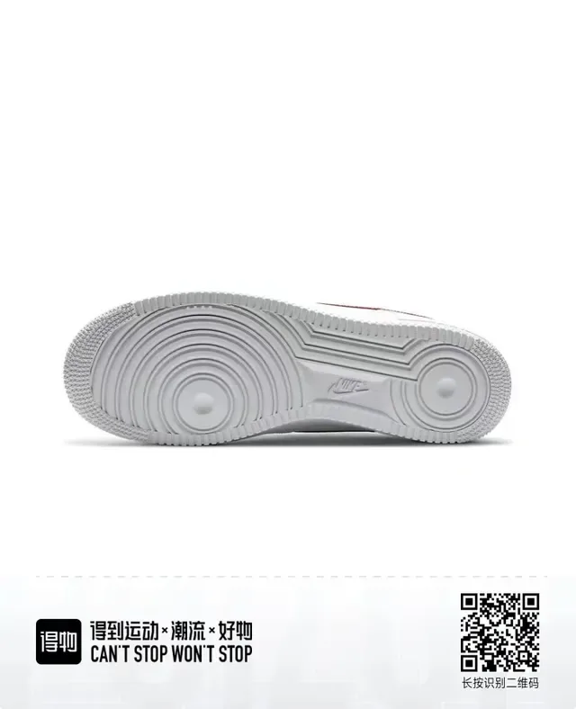 Nike Air Force 1 حذاء رياضي أبيض وأحمر أسلوب حياة 6