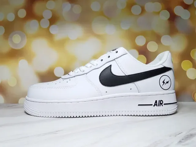 Nike Air Force 1 White and Royal Blue Lifestyle Sneakers 2