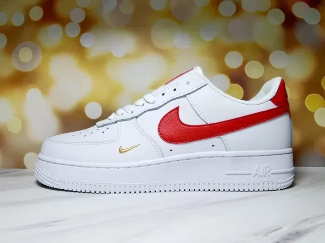 Nike Air Force 1 White and Royal Blue Lifestyle Sneakers 6
