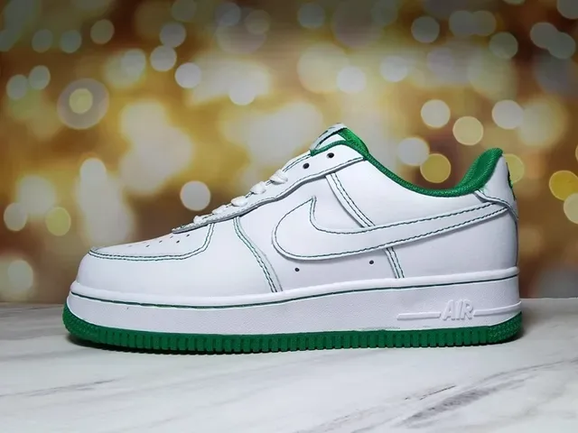 Nike Air Force 1 White and Royal Blue Lifestyle Sneakers 17