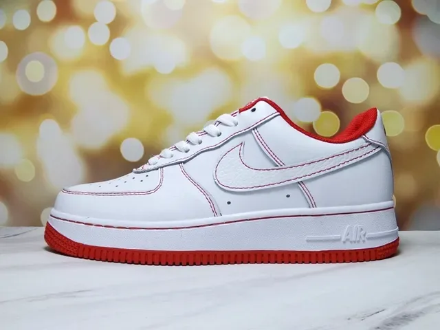 Nike Air Force 1 White and Royal Blue Lifestyle Sneakers 18