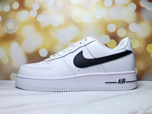 Nike Air Force 1 White and Royal Blue Lifestyle Sneakers 23