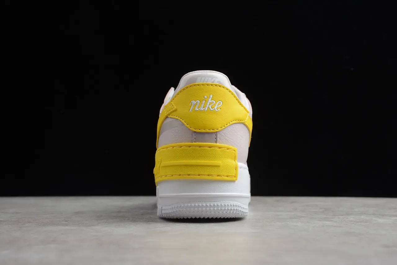 Nike Air Force 1 White and Yellow Lifestyle Sneakers 2