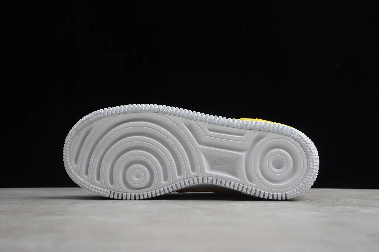 Nike Air Force 1 White and Yellow Lifestyle Sneakers 3
