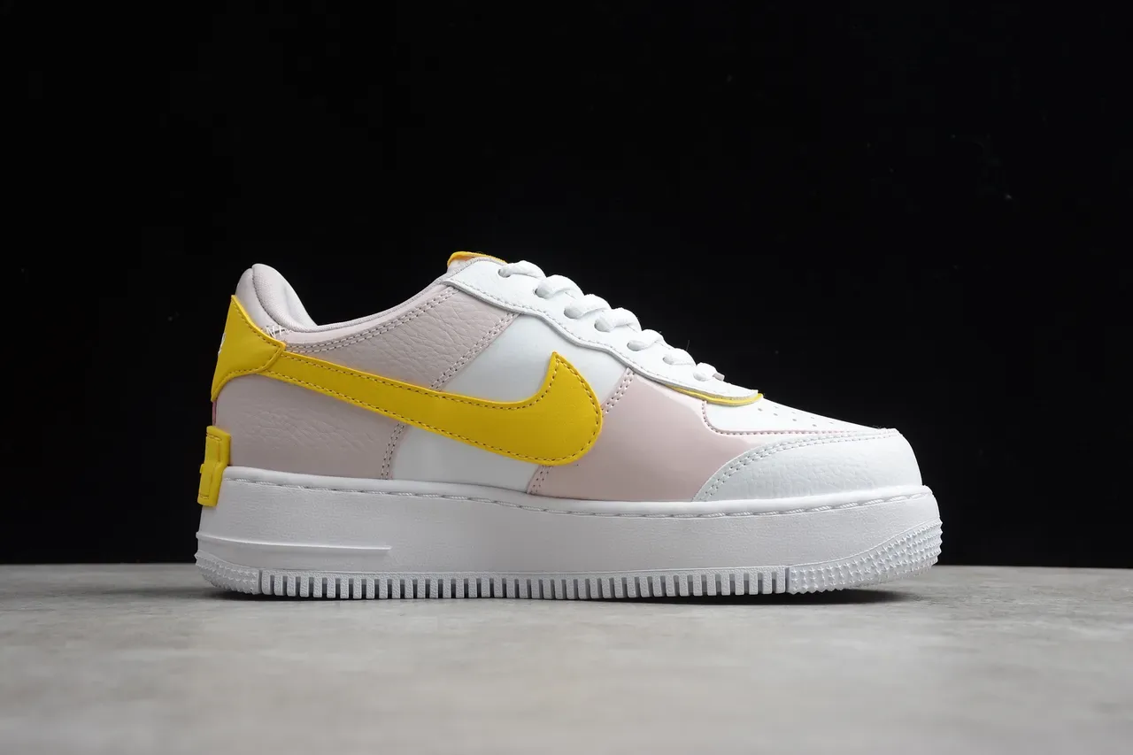 Nike Air Force 1 White and Yellow Lifestyle Sneakers 5
