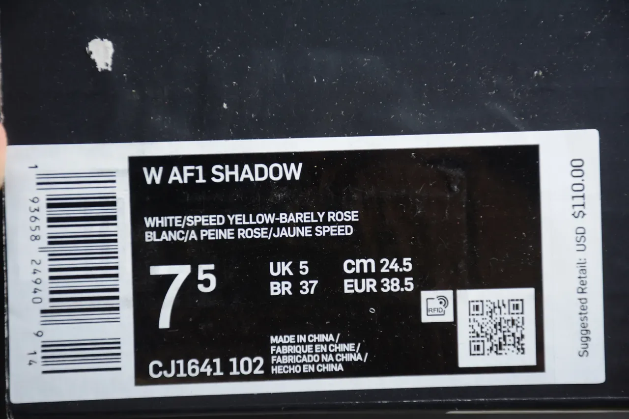 Nike Air Force 1 White and Yellow Lifestyle Sneakers 7