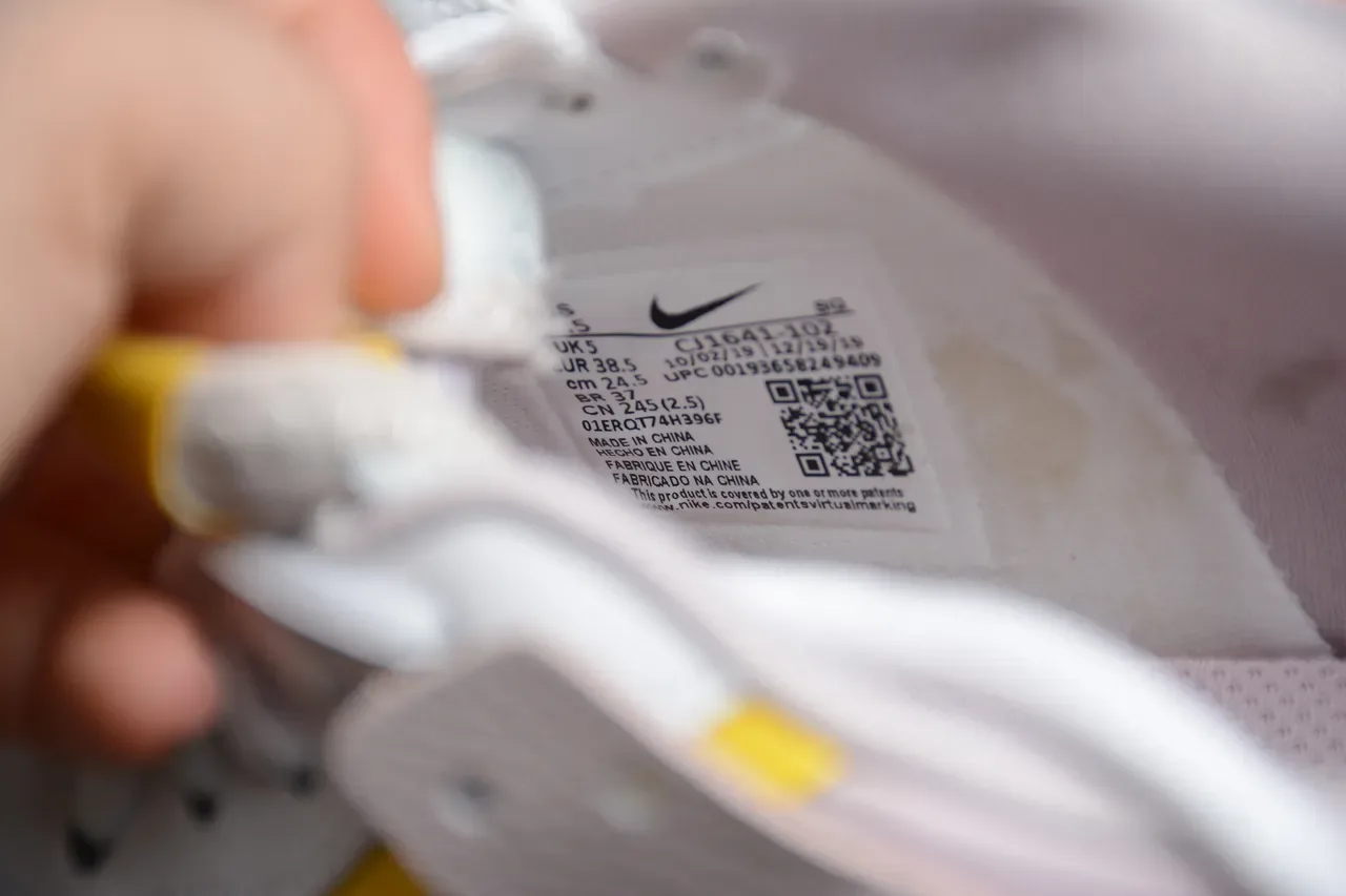 Nike Air Force 1 White and Yellow Lifestyle Sneakers 12