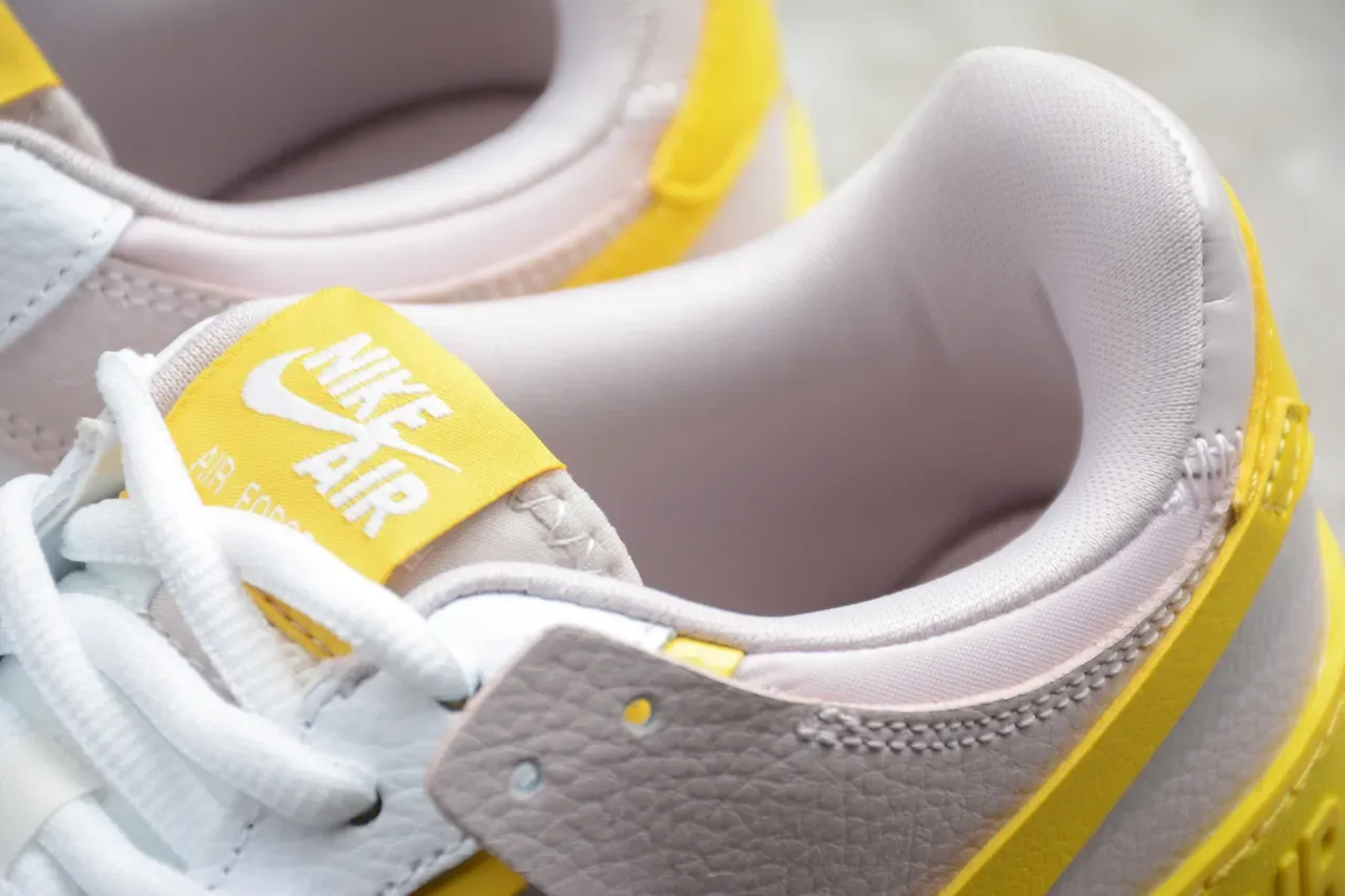 Nike Air Force 1 White and Yellow Lifestyle Sneakers 13