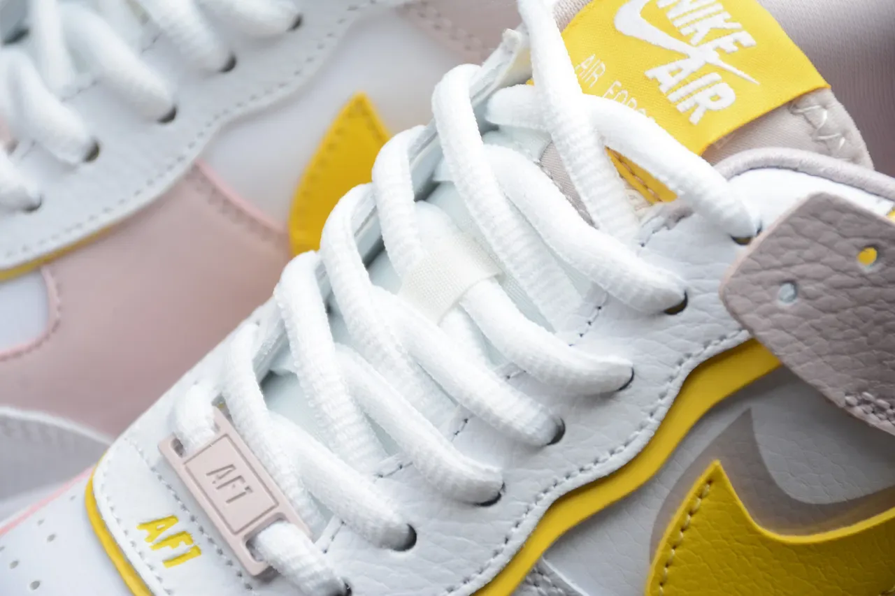 Nike Air Force 1 White and Yellow Lifestyle Sneakers 14