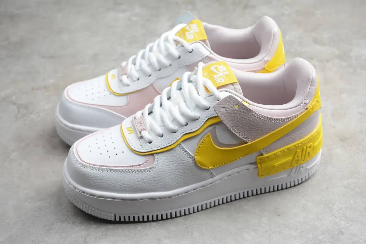 Nike Air Force 1 White and Yellow Lifestyle Sneakers 16