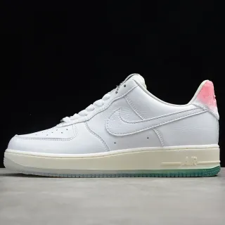 Nike Air Force 1 أحذية رياضية أبيض وردي تدرج في الكعب نمط حياة
