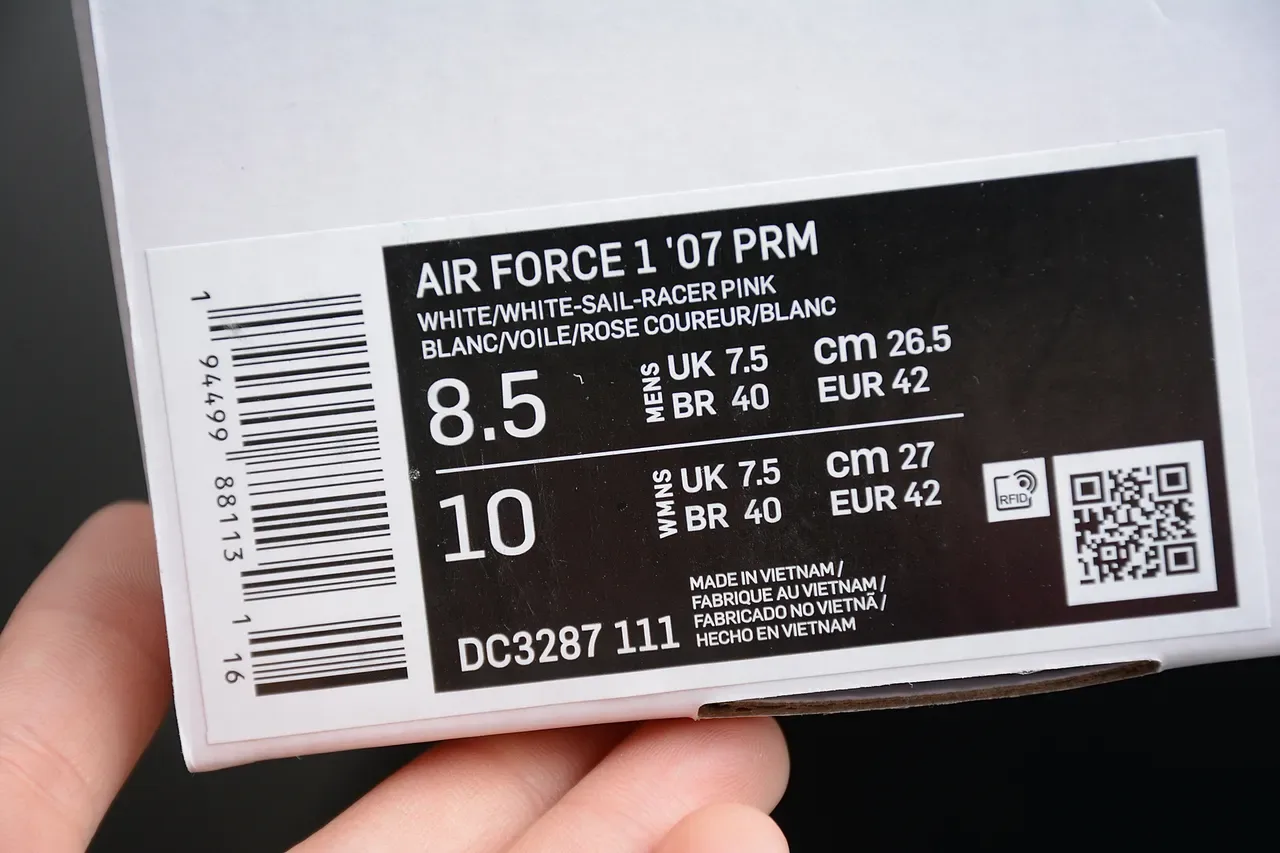 Nike Air Force 1 White Pink Gradient Heel Lifestyle Sneakers 2