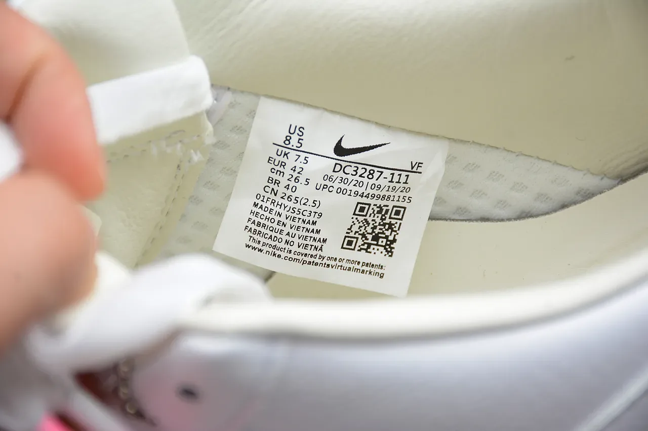 Nike Air Force 1 White Pink Gradient Heel Lifestyle Sneakers 4