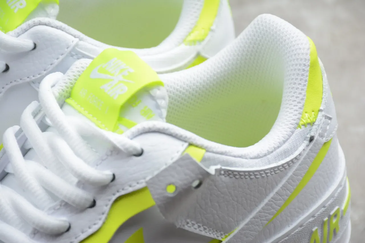 Nike Air Force 1 White Volt Lifestyle Sneakers 8