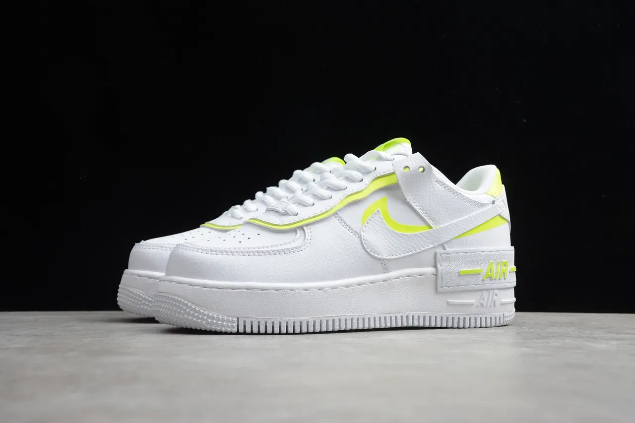 Nike Air Force 1 White Volt Lifestyle Sneakers 16