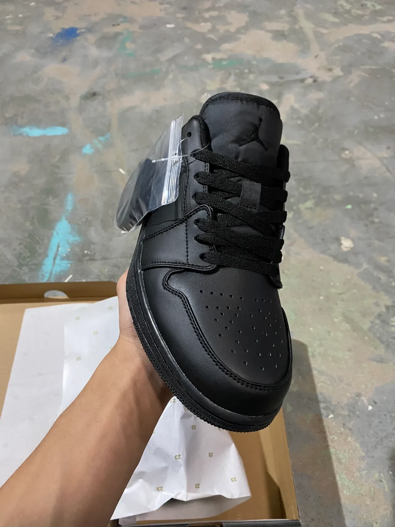 Nike Air Jordan 1 Low All-Black Lifestyle Sneakers 2