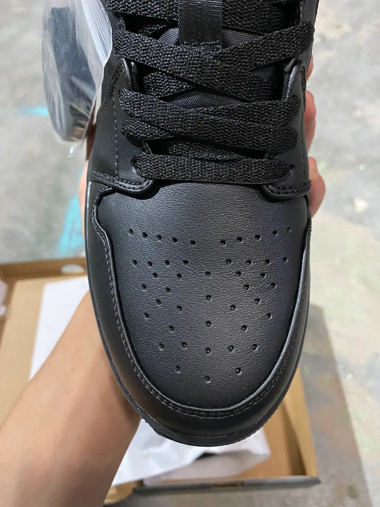 Nike Air Jordan 1 Low All-Black Lifestyle Sneakers 3