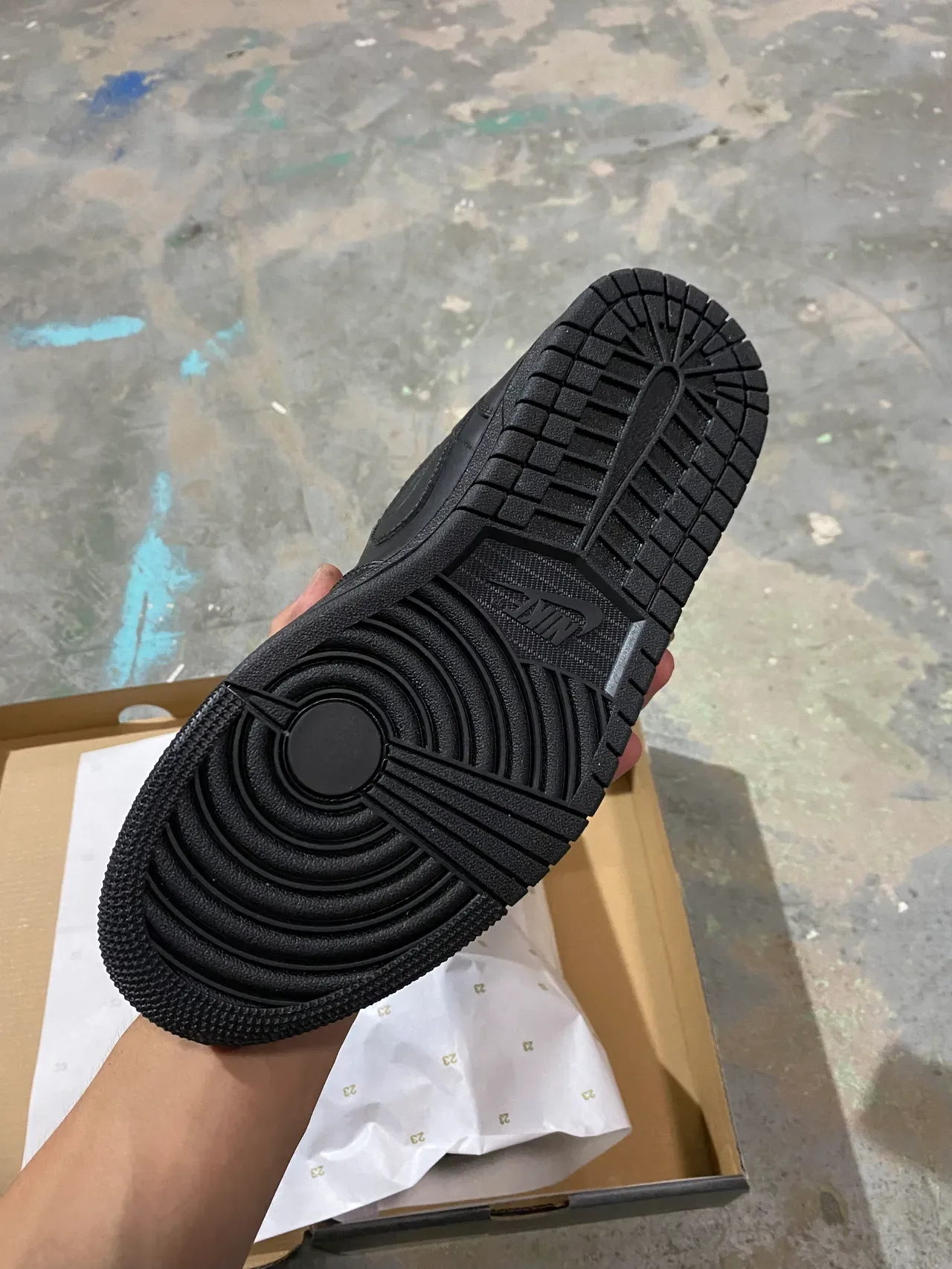 Nike Air Jordan 1 Low All-Black Lifestyle Sneakers 5