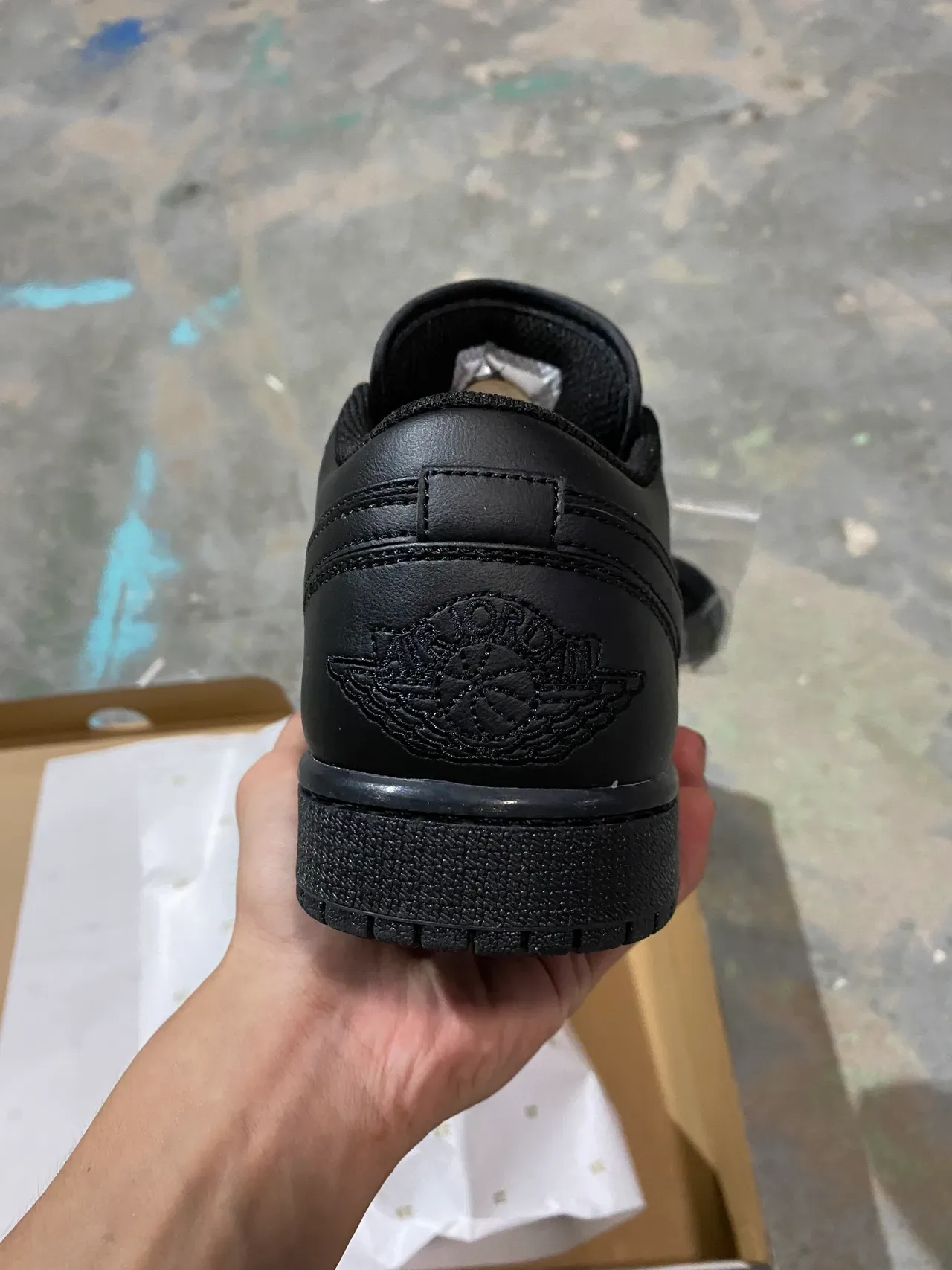 Nike Air Jordan 1 Low All-Black Lifestyle Sneakers 6
