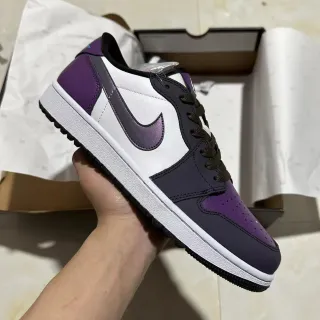 Nike Air Jordan 1 Low بنفسجي و أبيض حذاء لايف ستايل سنيكرز