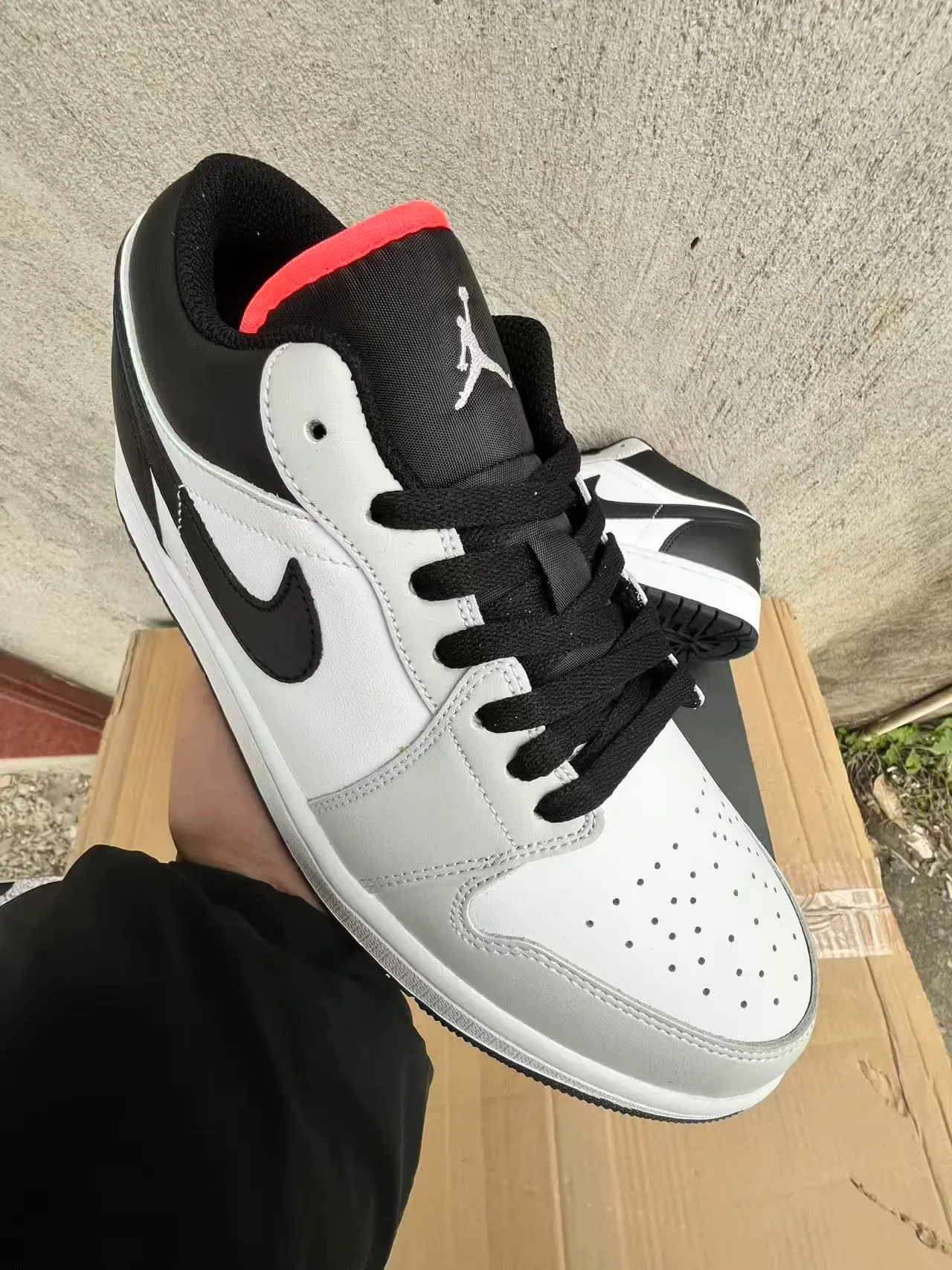 Nike Air Jordan 1 Low White Black Lifestyle Sneakers 2