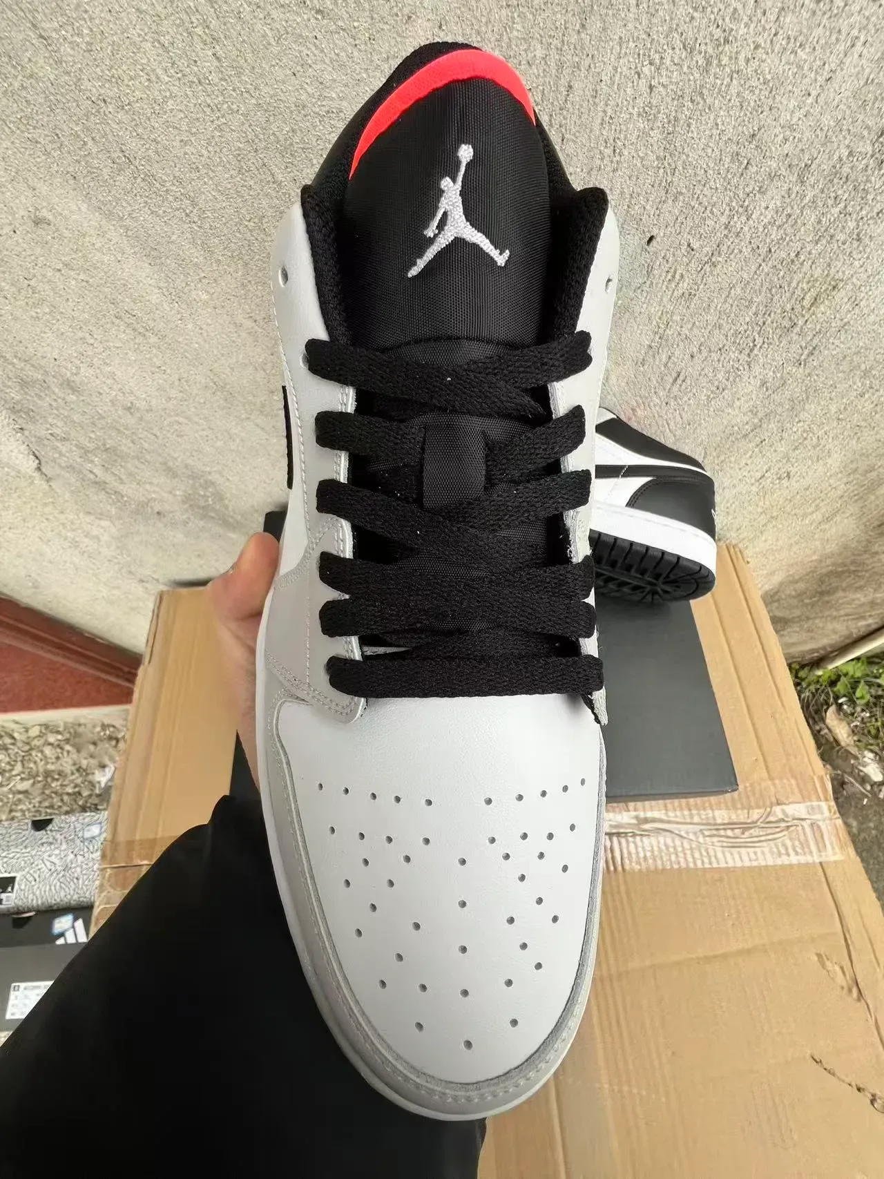 Nike Air Jordan 1 Low White Black Lifestyle Sneakers 3