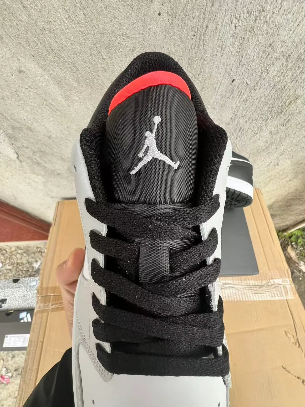 Nike Air Jordan 1 Low White Black Lifestyle Sneakers 4