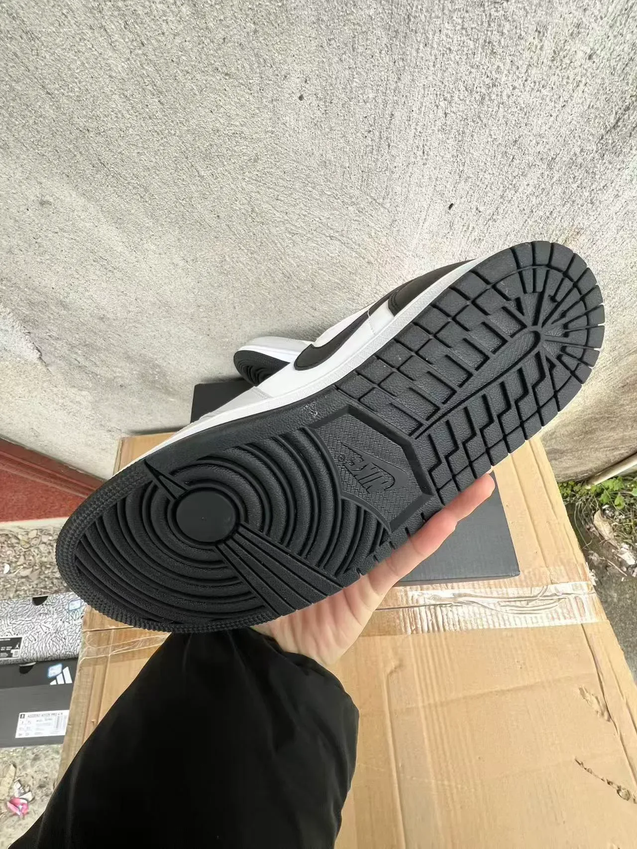 Nike Air Jordan 1 Low White Black Lifestyle Sneakers 6