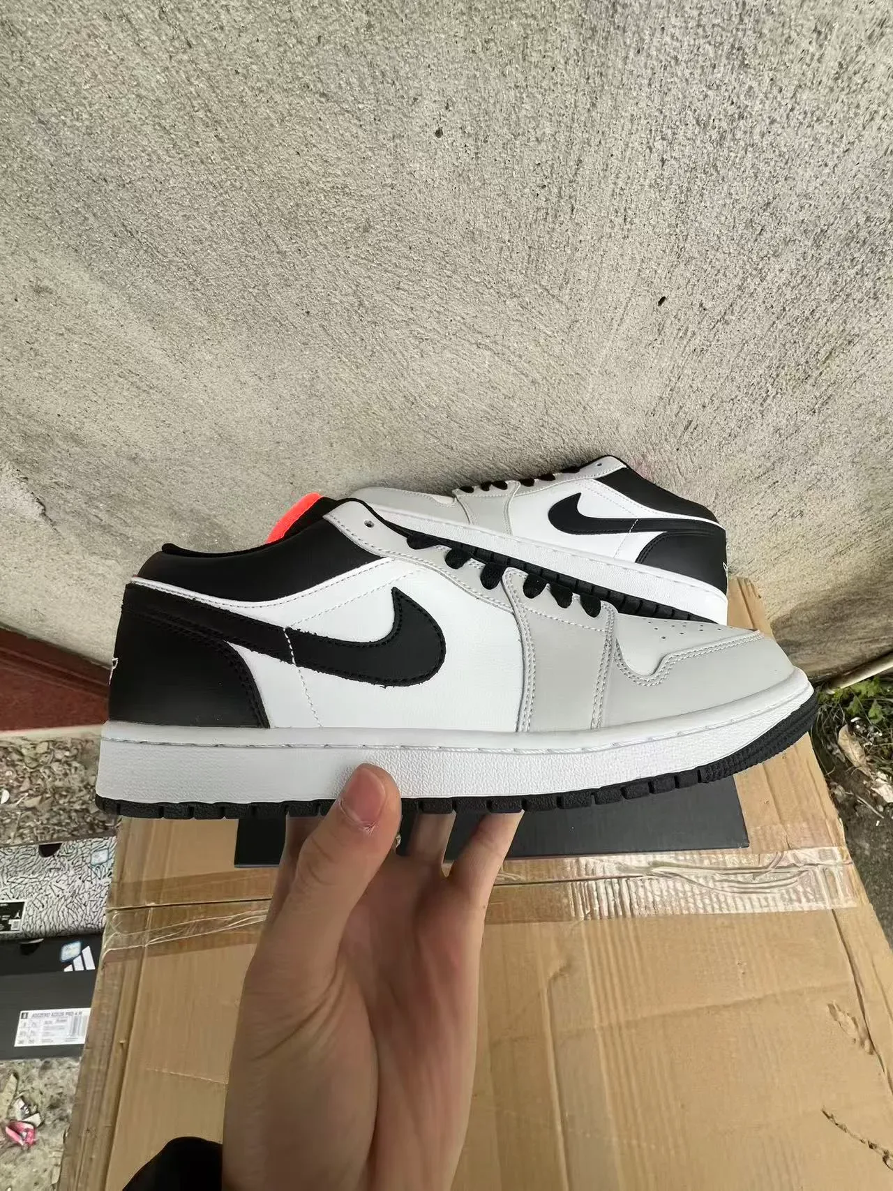 Nike Air Jordan 1 Low White Black Lifestyle Sneakers 7