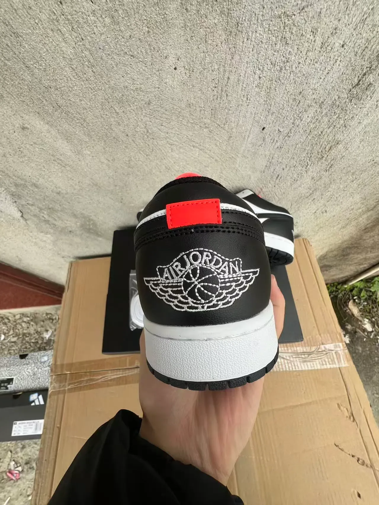 Nike Air Jordan 1 Low White Black Lifestyle Sneakers 8