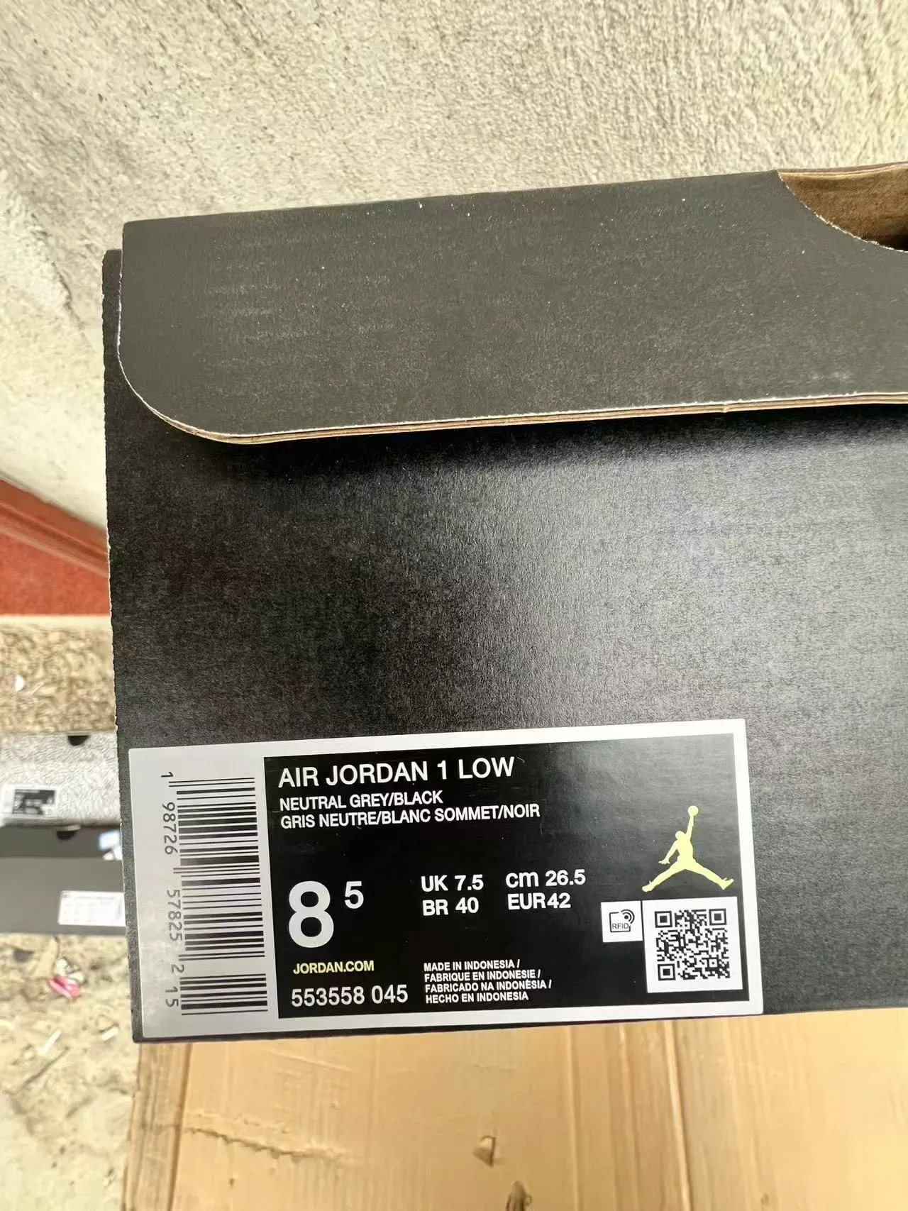 Nike Air Jordan 1 Low White Black Lifestyle Sneakers 10